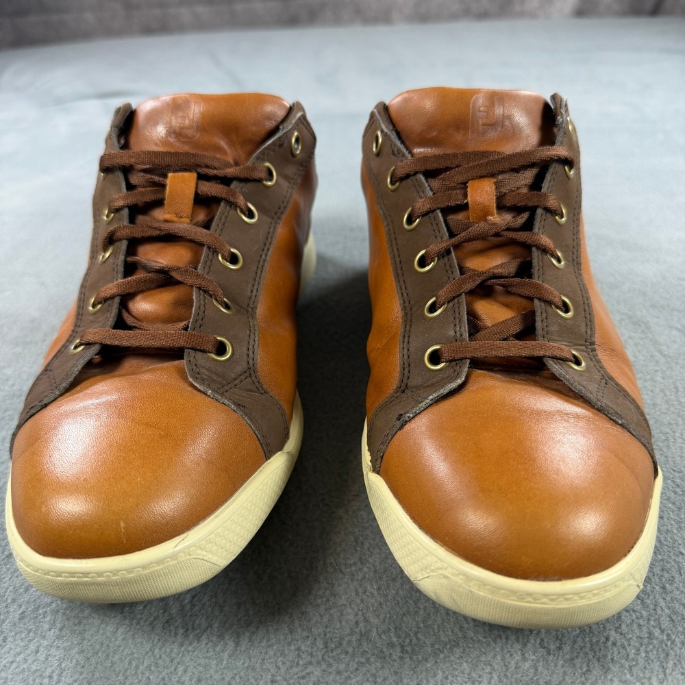 FootJoy Contour Casual Brown Leather Spikeless Golf Shoes Mens 10 M 54212 - Picture 2 of 10